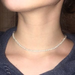 White Beaded Choker